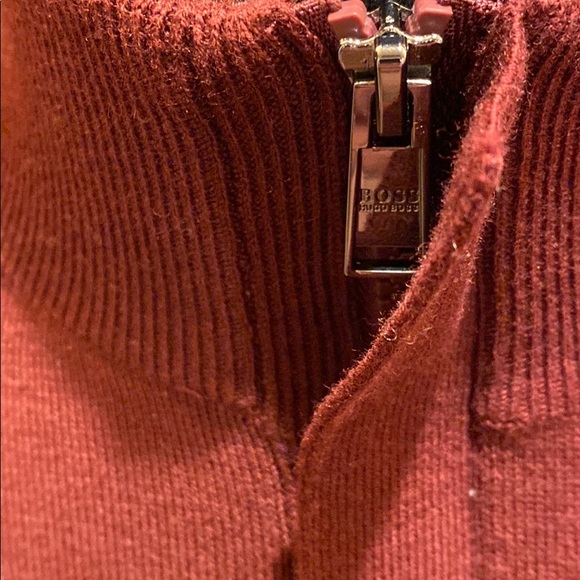 Cotton wool HUGO BOSS red pull over red sweater - Picture 3 of 5